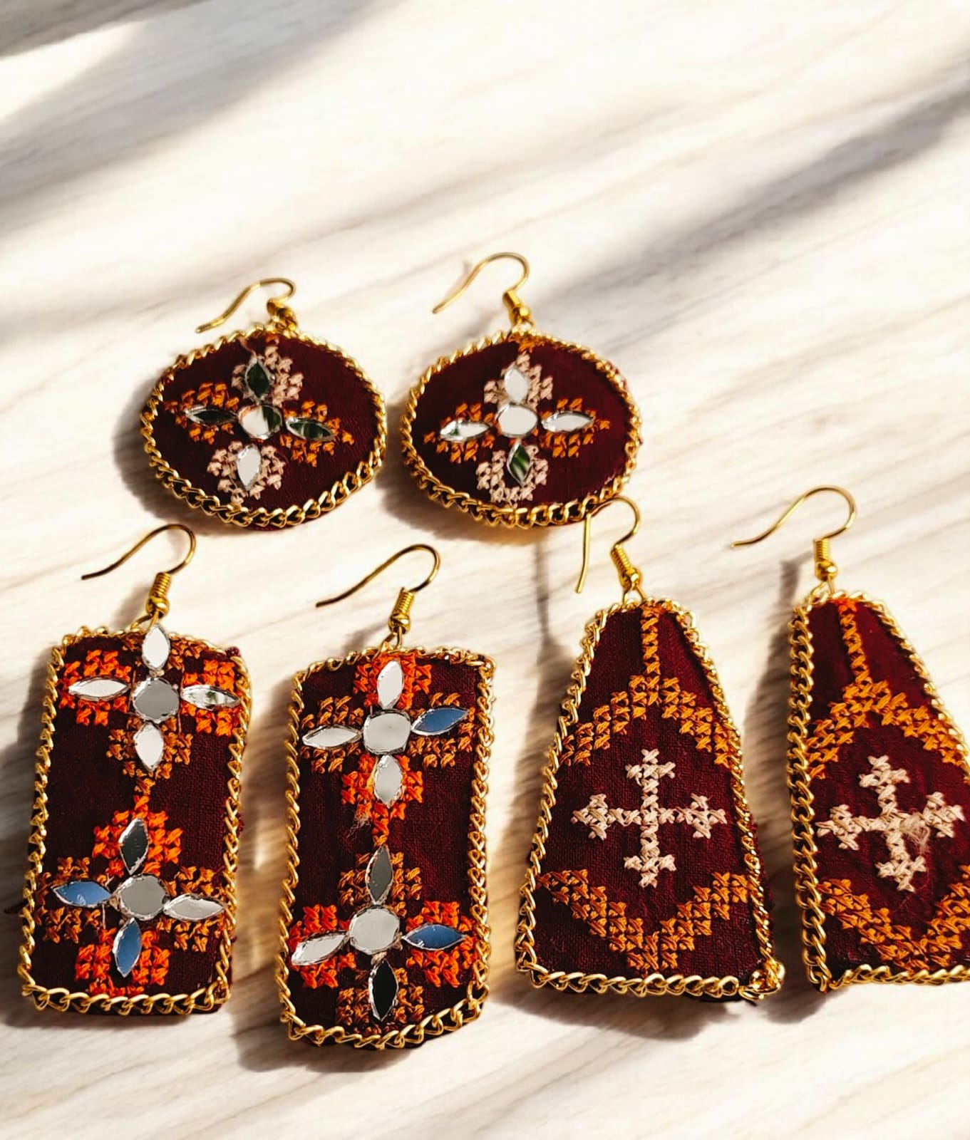 Handcrafted Ethnic Earring Combo – Set of 3