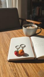 Handmade Strawberry & Pumpkin Clay Charm Combo – Cute Mini Gift Set - Image 4