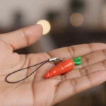 Cute Carrot Shape Mobile Holding Strap | Mobile Hand Chain | Trending Keychain Charm