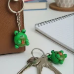 Cute Green Frog Keychain Mini Cartoon Frog Key Ring for Bags & Keys | Trendy Gift Item - Image 4